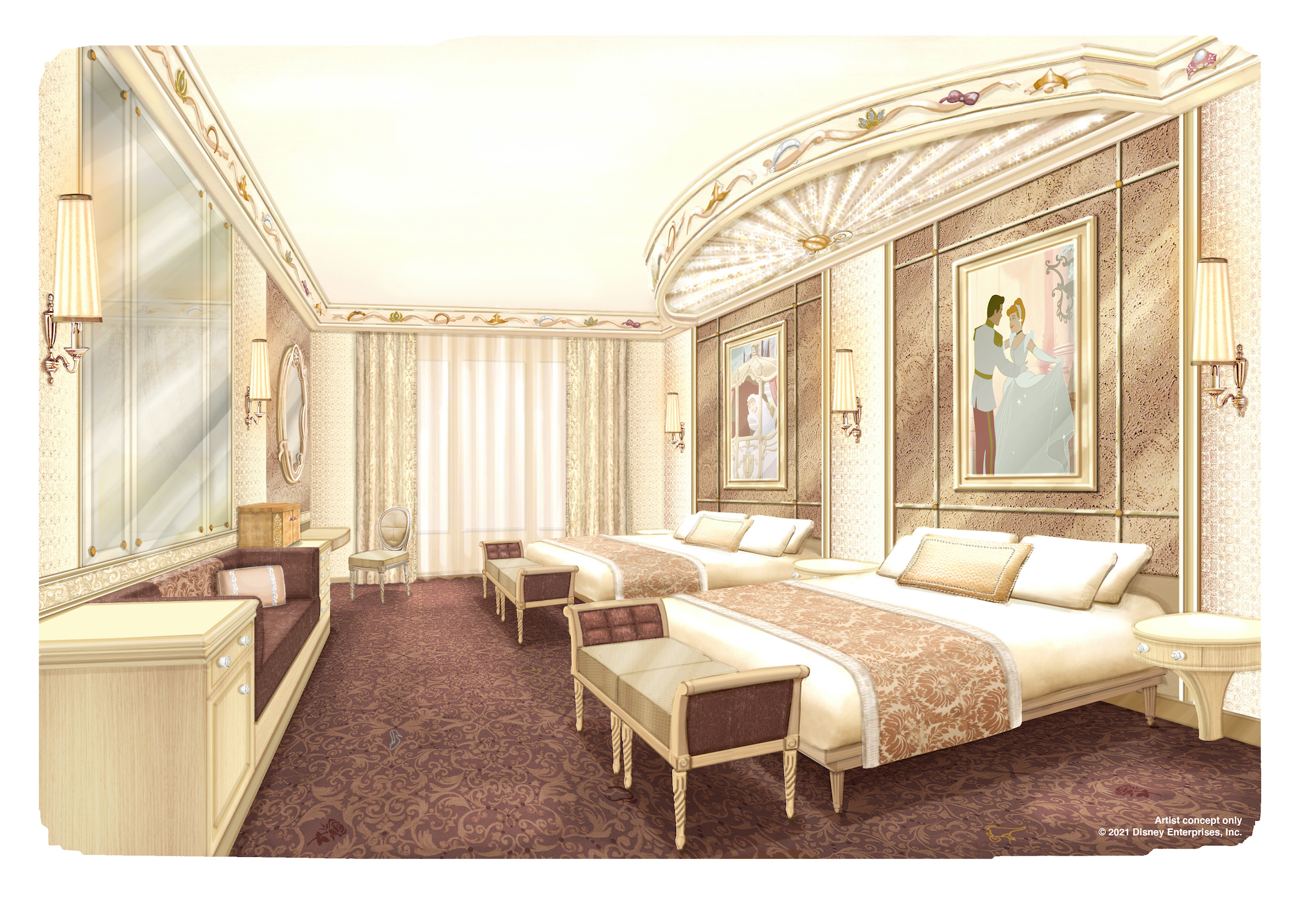 Concept Art de la future rénovation et transformation du Disneyland Hôtel