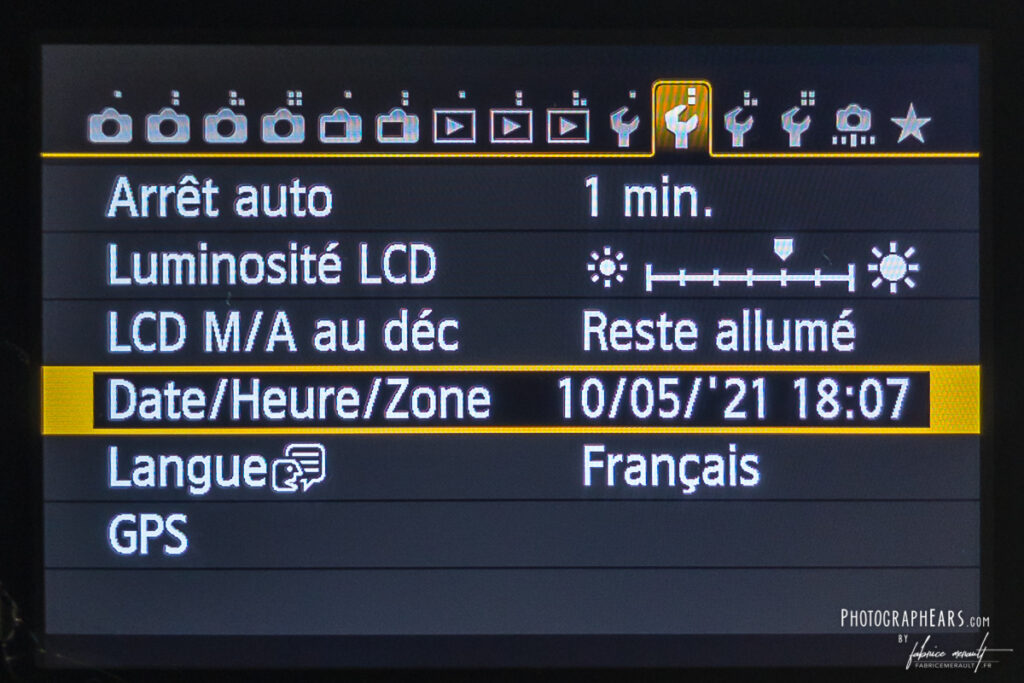 Apprendre la photo, les configurations indispensables - Régler la date et l'heure
