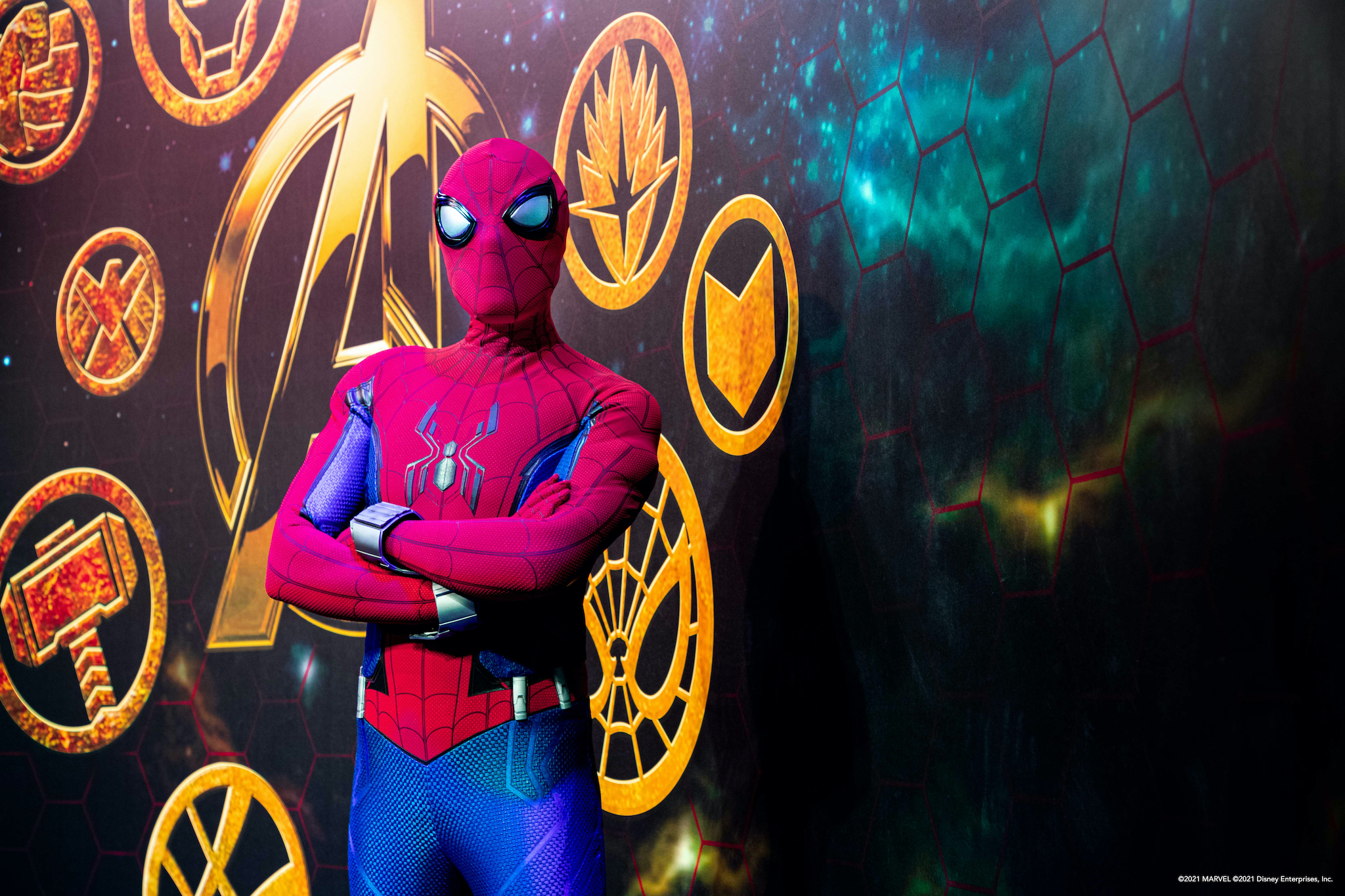 Photo avec Spider-Man au Disney's Hôtel New York — The Art of Marvel